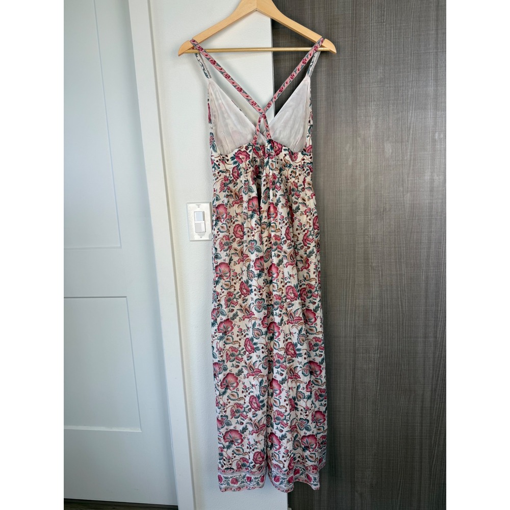 Louise Misha Ecru Cream Indian Floral Arya Maxi Dress Size 38 Medium - Picture 9 of 14